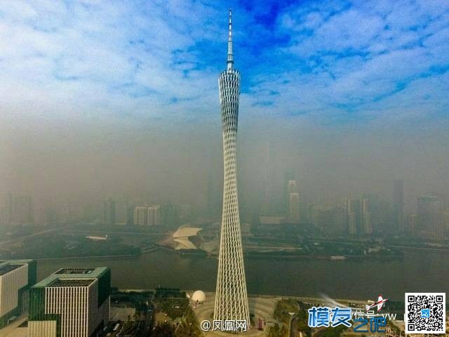 广州塔上的蓝天 无人机,航拍 作者:飞将军 4688 