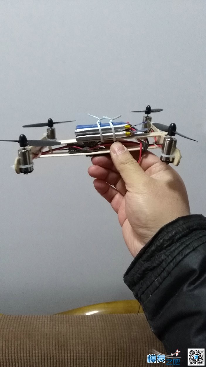1元电机+雪糕棒做2s穿越机 穿越机,电池,飞控,电机,FPV 作者:payne.pan 8839 