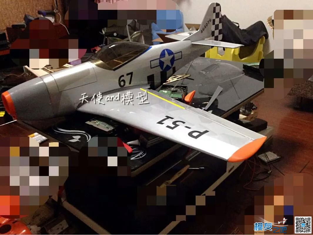 轻木套材 p51野马战斗机制作试飞 p51k 野马 作者:听天使在唱歌 8073 