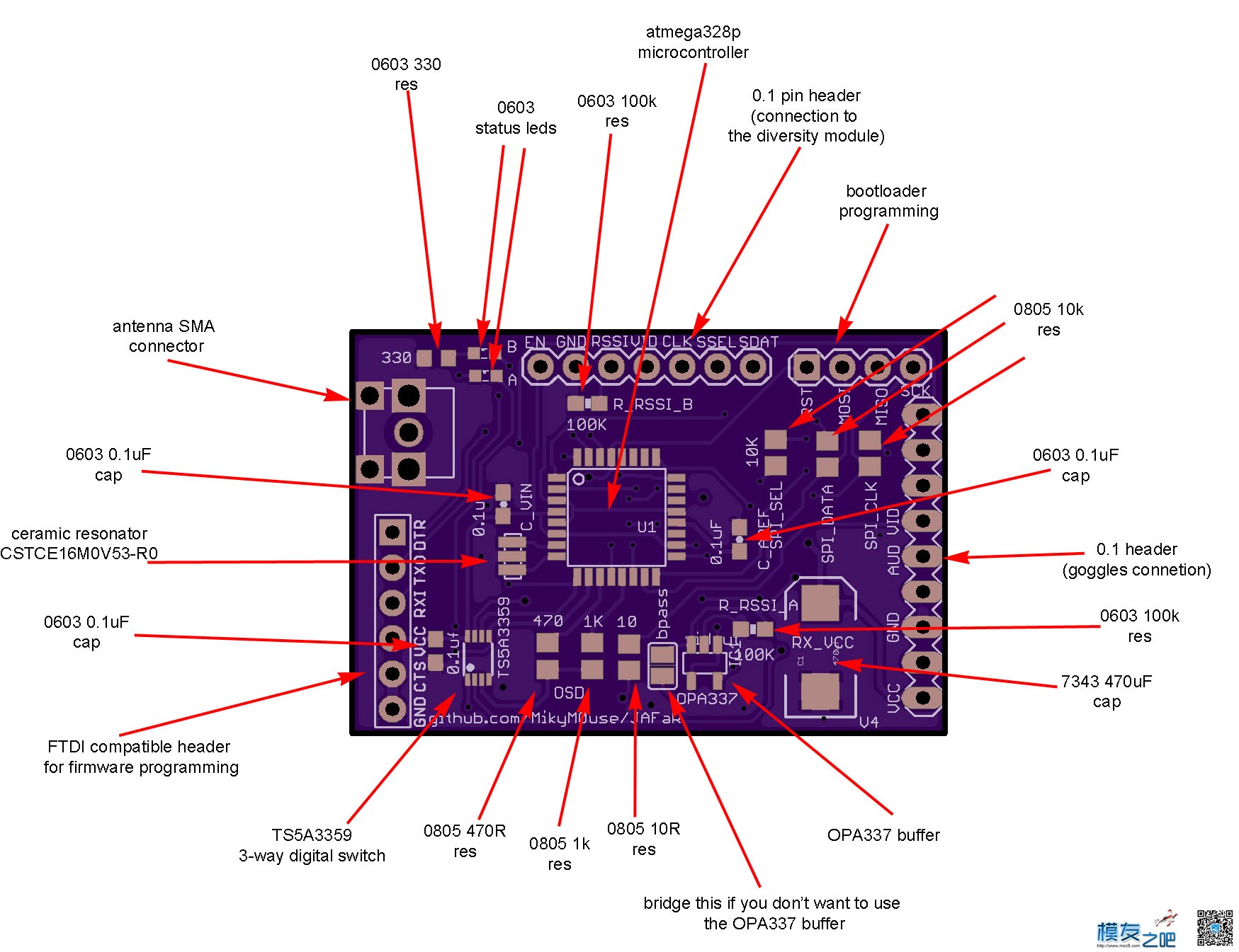 来个开源 肥鲨双接收资料 开源,DIY,5808开源双接收,开源pcb文件 作者:wcq12 6809 
