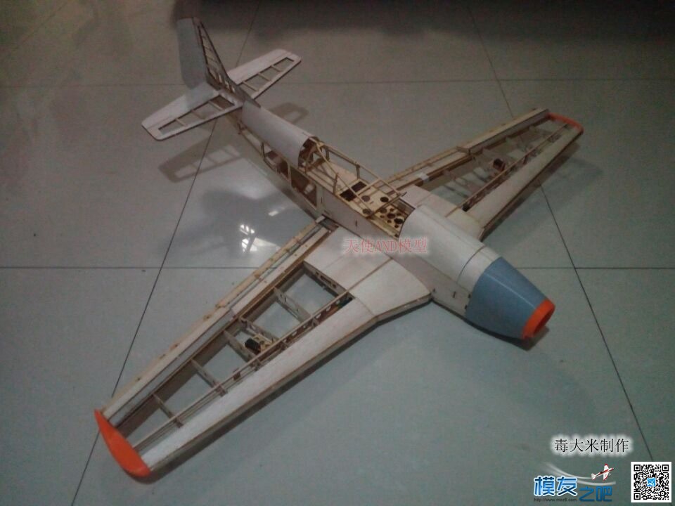 轻木套材 p51野马战斗机制作试飞  作者:听天使在唱歌 3523 