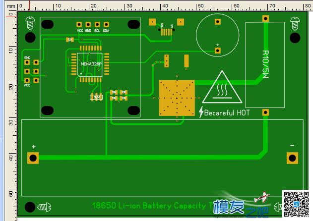 开源18650锂电池容量测试仪 电池,开源,PCB,led手电筒,server 作者:server 275 