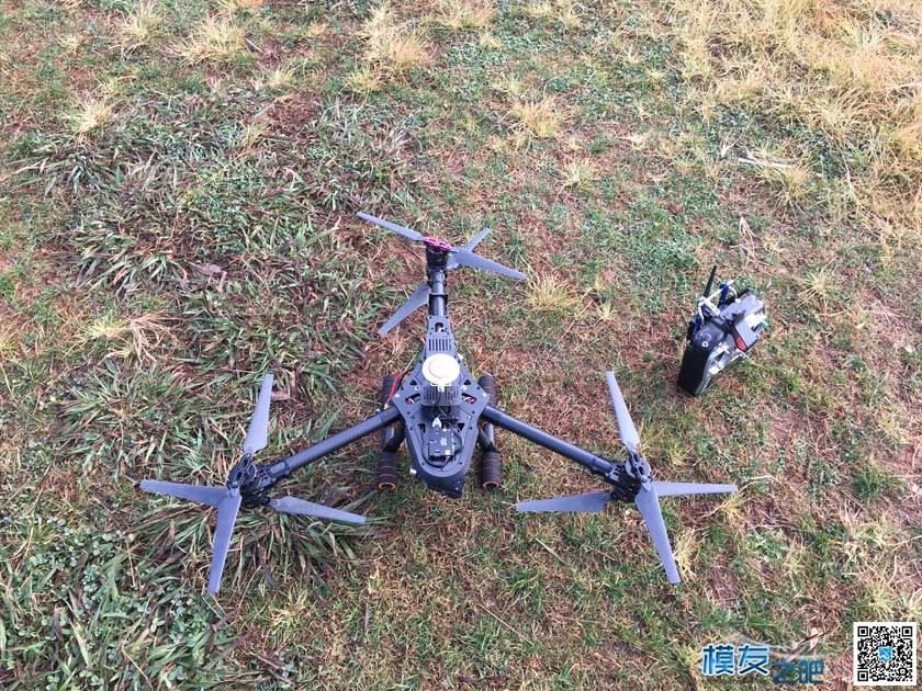 650折叠Y6首飞 电池,云台,图传,飞控,电调 作者:line 3824 