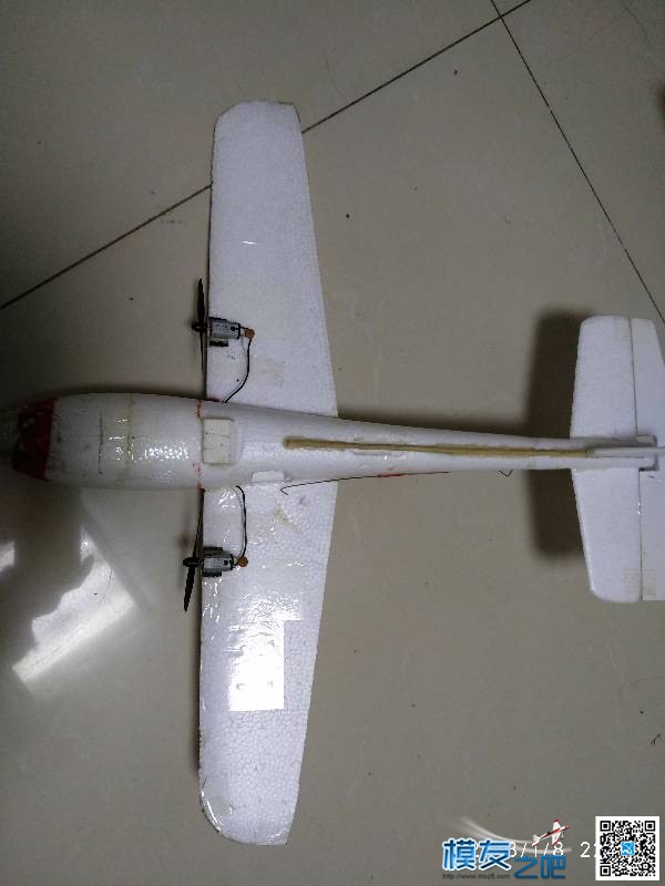手抛48cm EPP滑翔机，改无舵遥控  作者:黄海 7768 