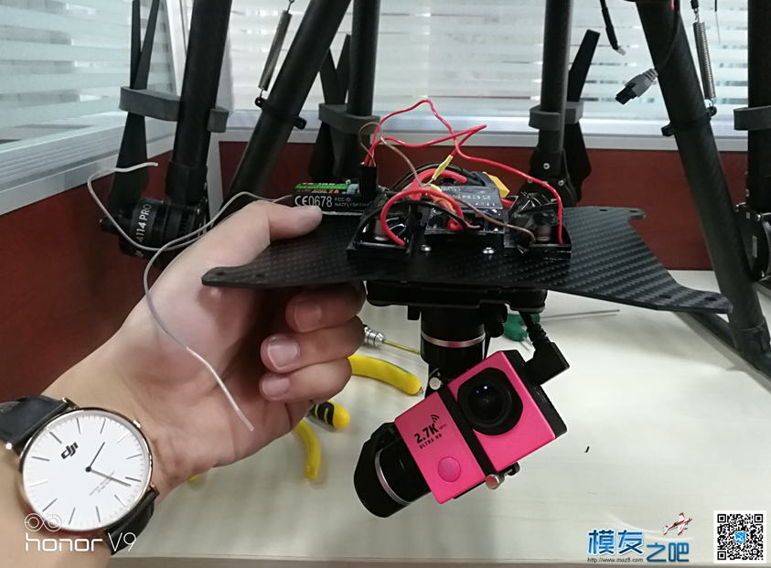 DJI S900机架挂飞宇云台和小蚁相机 云台,飞控,遥控器,FUTABA,dji 作者:空中骄子 224 