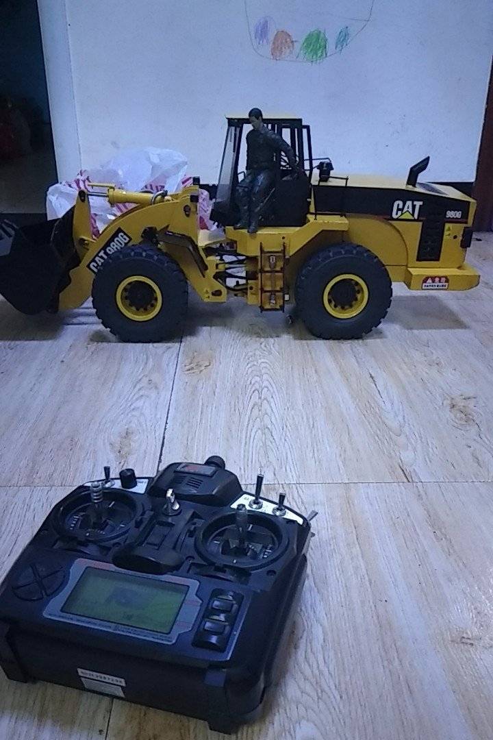 1/14卡特980G液压RC铲车模型 车模,电池,舵机,遥控器,富斯 作者:豆子模型 8030 