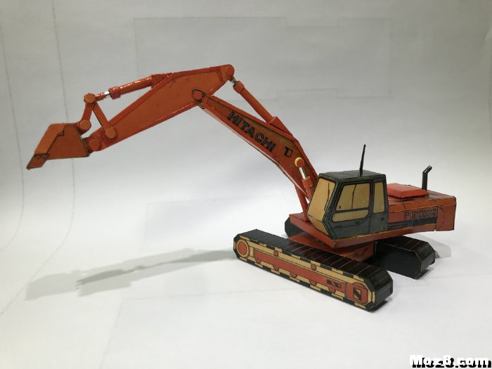 我1994年设计的日立EX200履带挖掘机纸艺模型（简单普及型...i 模型,1994年,挖掘机,设计,日立 作者:津曹珉创意模型 9718 
