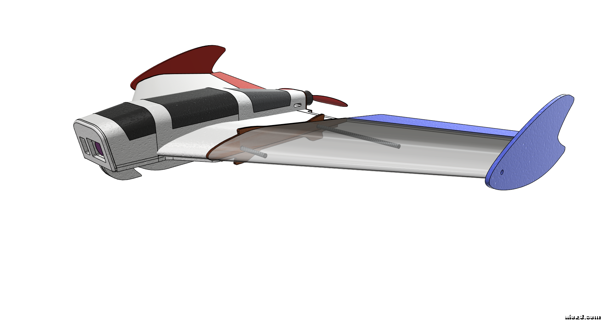 Laputa-780-II，继续改进PP板飞翼（附试炸视频） 电池,飞控,飞翼,hirm飞翼,消失的飞翼 作者:peter33 1117 