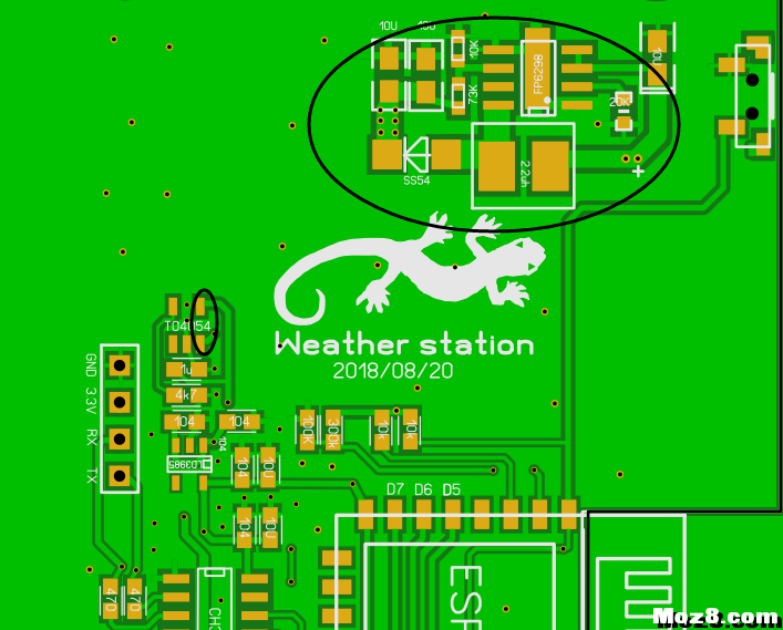 赠送两款开源WIFI天气预报PCB空板 开源,固件 作者:server 7714 