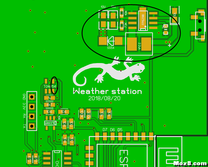 赠送两款开源WIFI天气预报PCB空板 开源,固件 作者:server 9349 