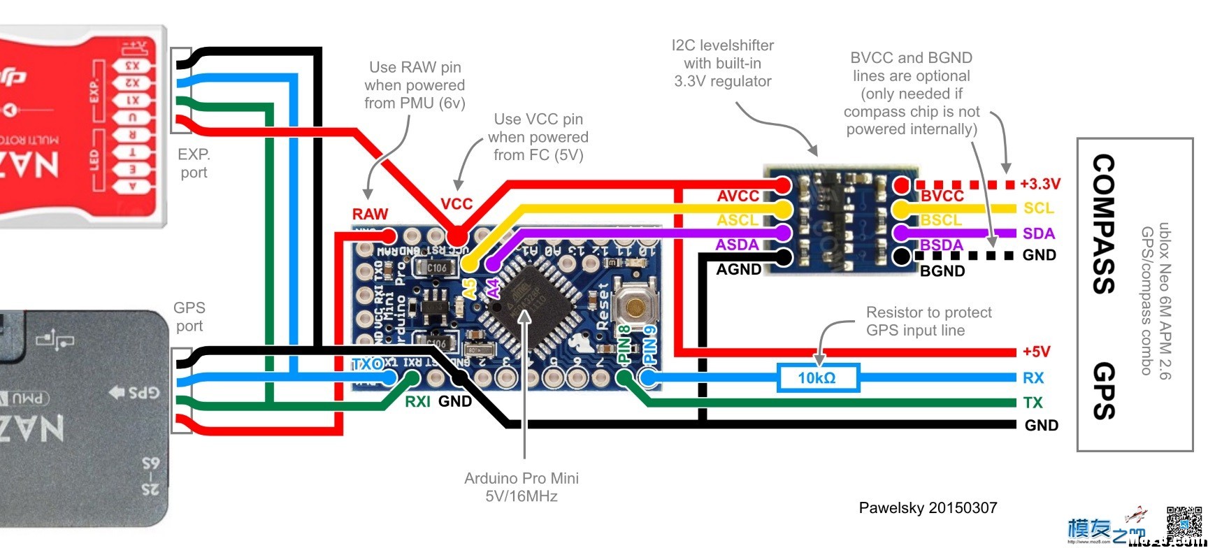 做了一个naza的告诉，有人知道arduino和v2的pmu怎么接线吗 arduino怎么用,arduino是什么,arduino的应用,arduino历程,arduino 作者:泡泡 4557 