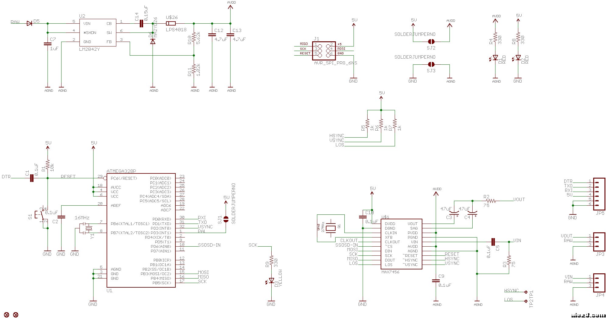 miniosd原理图哪里找 或者pcb文件 OSD,PCB 作者:whqsz 2407 