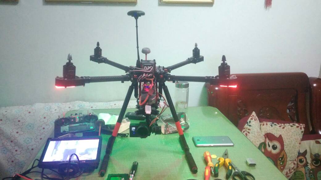 自制碳纤伞折机架的心得，以及首次航拍成果展示  作者:崖边月见草 1279 