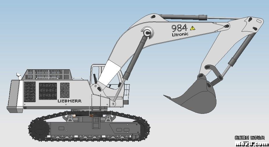 DIY利勃海尔液压挖机模型 liebherr挖机 作者:德克斯特 6191 