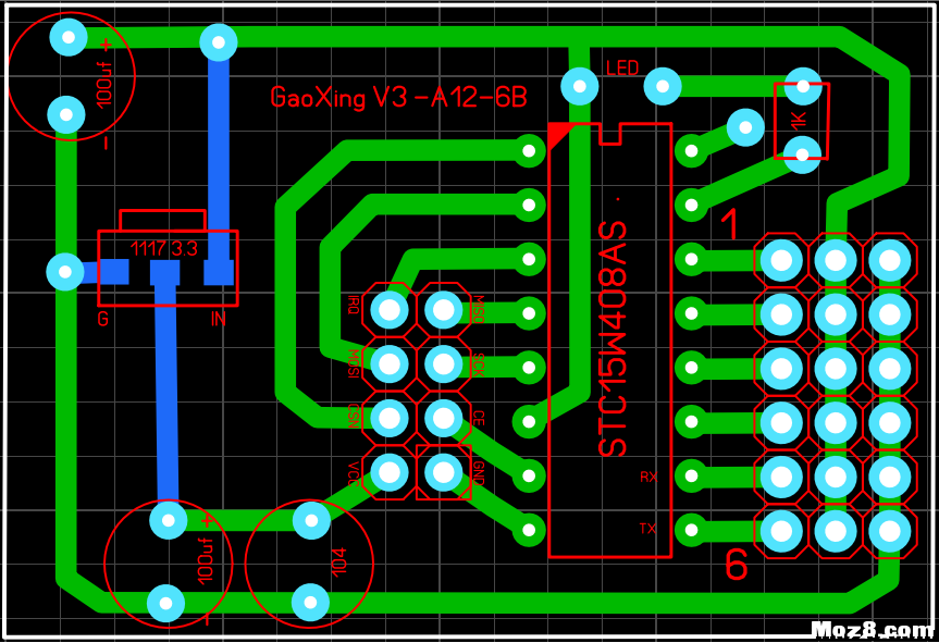 第一次用Sprint-Layout画PCB板 画PCB板好学吗 作者:gaocl 8789 