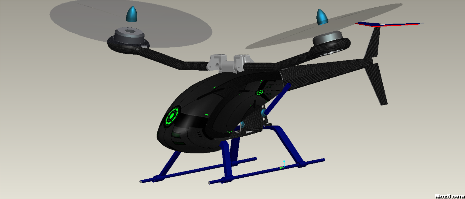 蜂鸟250两轴飞行器（文末附3D打印图纸） 固定翼,直升机,电机,3D打印,图纸 作者:Frontier 3866 