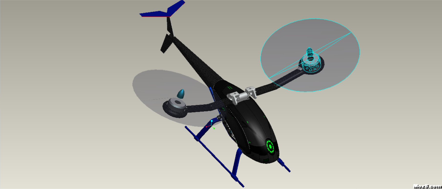 蜂鸟250两轴飞行器（文末附3D打印图纸） 固定翼,直升机,电机,3D打印,图纸 作者:Frontier 6164 