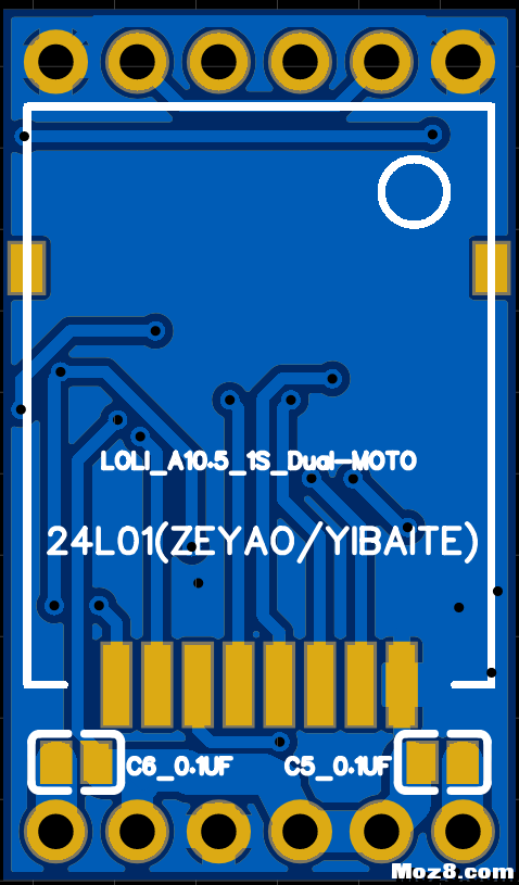 打板文件 LOLI 1S接收机（两路空心杯直驱和两路舵机控制） 舵机,电机,接收机 作者:abu0323 962 