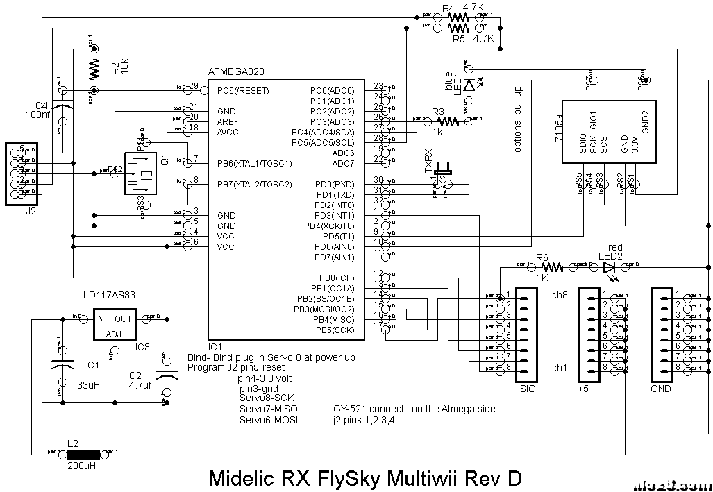 Arduino 版  富斯 接收机 飞控一体 模拟器接收器 等等资料 飞控,富斯,模拟器,接收机,接收器 作者:4920614 7709 