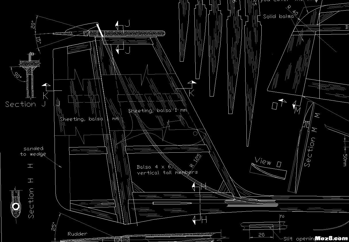 DIY轻木guppy滑翔机，从图纸到出品一步步详细图解 航模,模型,舵机,电机,图纸 作者:张JJ 7201 