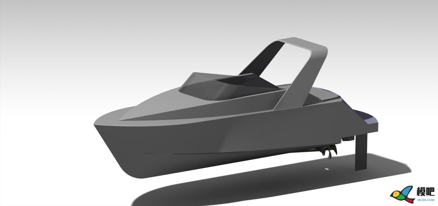 自制37cm长ABS材质小游艇 电机,3D打印,机架 作者:末日威赛尔 7577 