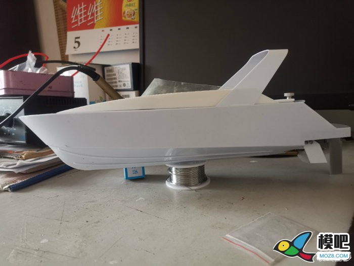 自制37cm长ABS材质小游艇 电机,3D打印,机架 作者:末日威赛尔 7630 