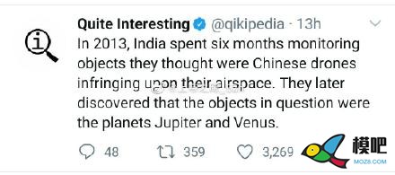 印度花半年时间监控两个外太空物体。印度人以为是无人机 无人机,外太空,印度人,卫星,水星 作者:笑笑生 1793 