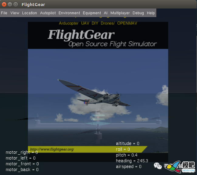 Pixhawk飞控3D模拟仿真之Flightgear 无人机,仿真,飞控,开源,模拟器 作者:RXDlwE 2307 