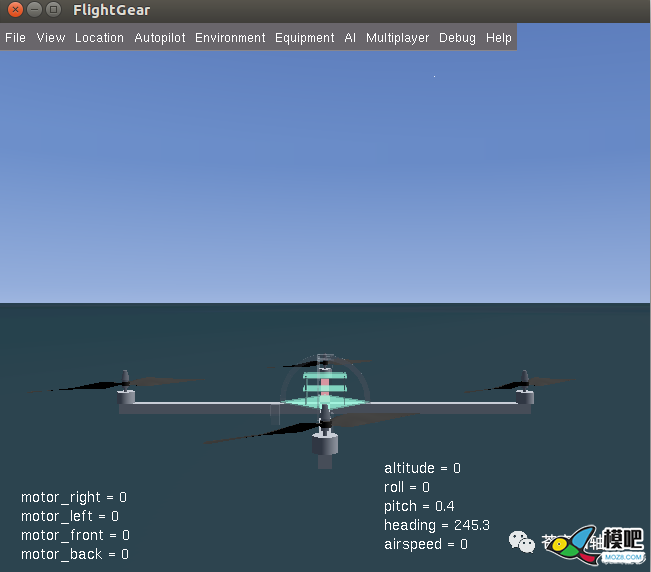 Pixhawk飞控3D模拟仿真之Flightgear 无人机,仿真,飞控,开源,模拟器 作者:RXDlwE 854 