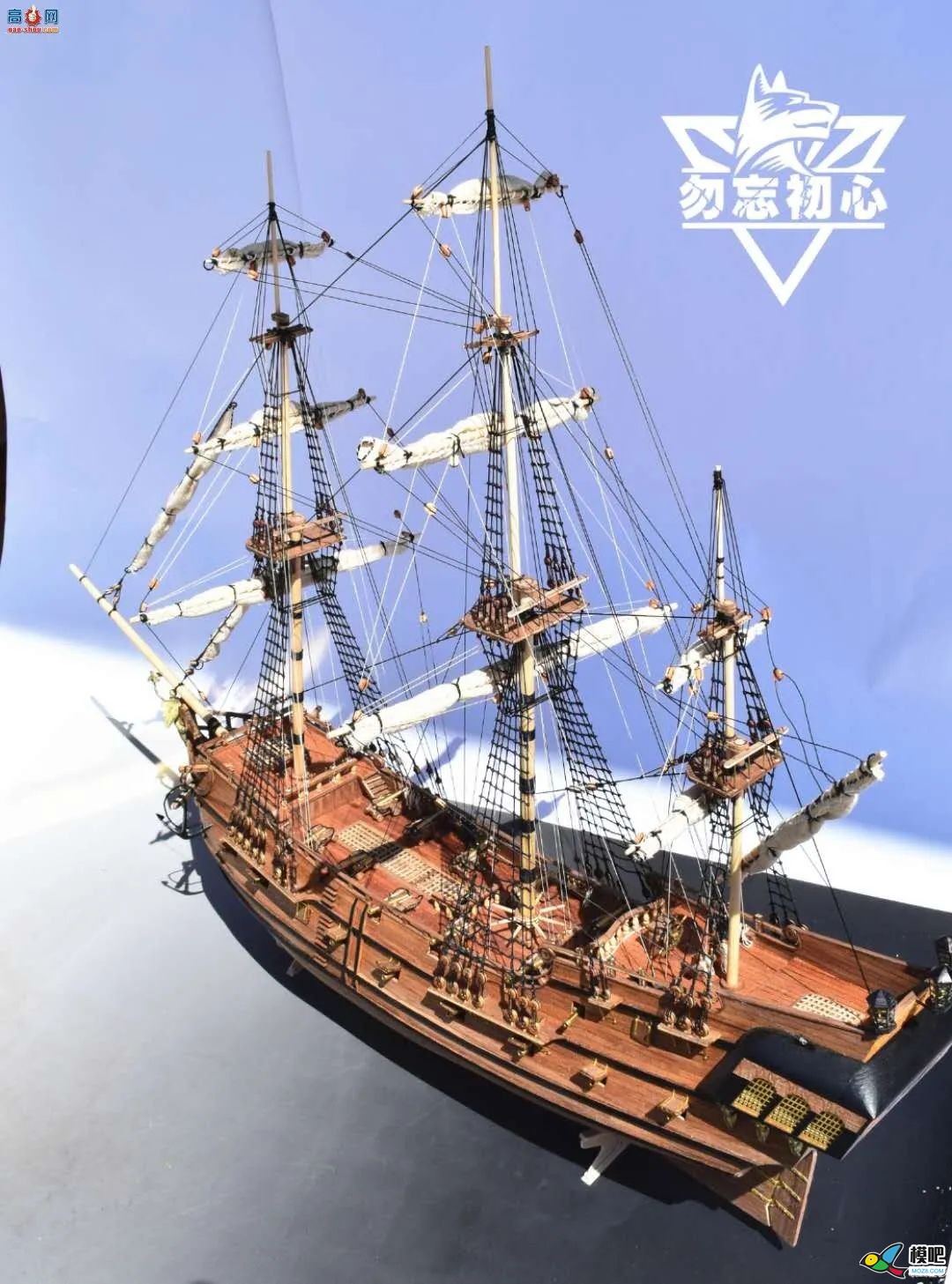 勿忘初心作品 | 1/50 原色黑珍珠古帆船 船模,模型 作者:000100^ 1268 