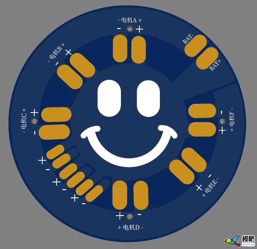 四轴S500机架分电板PCB分享，喜欢快来下载吧。 电机,四轴,六轴,机架,PCB 作者:李和和 8124 