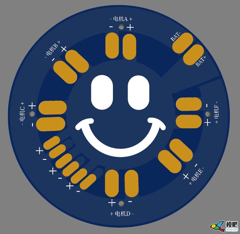 四轴S500机架分电板PCB分享，喜欢快来下载吧。 电机,四轴,六轴,机架,PCB 作者:李和和 5594 