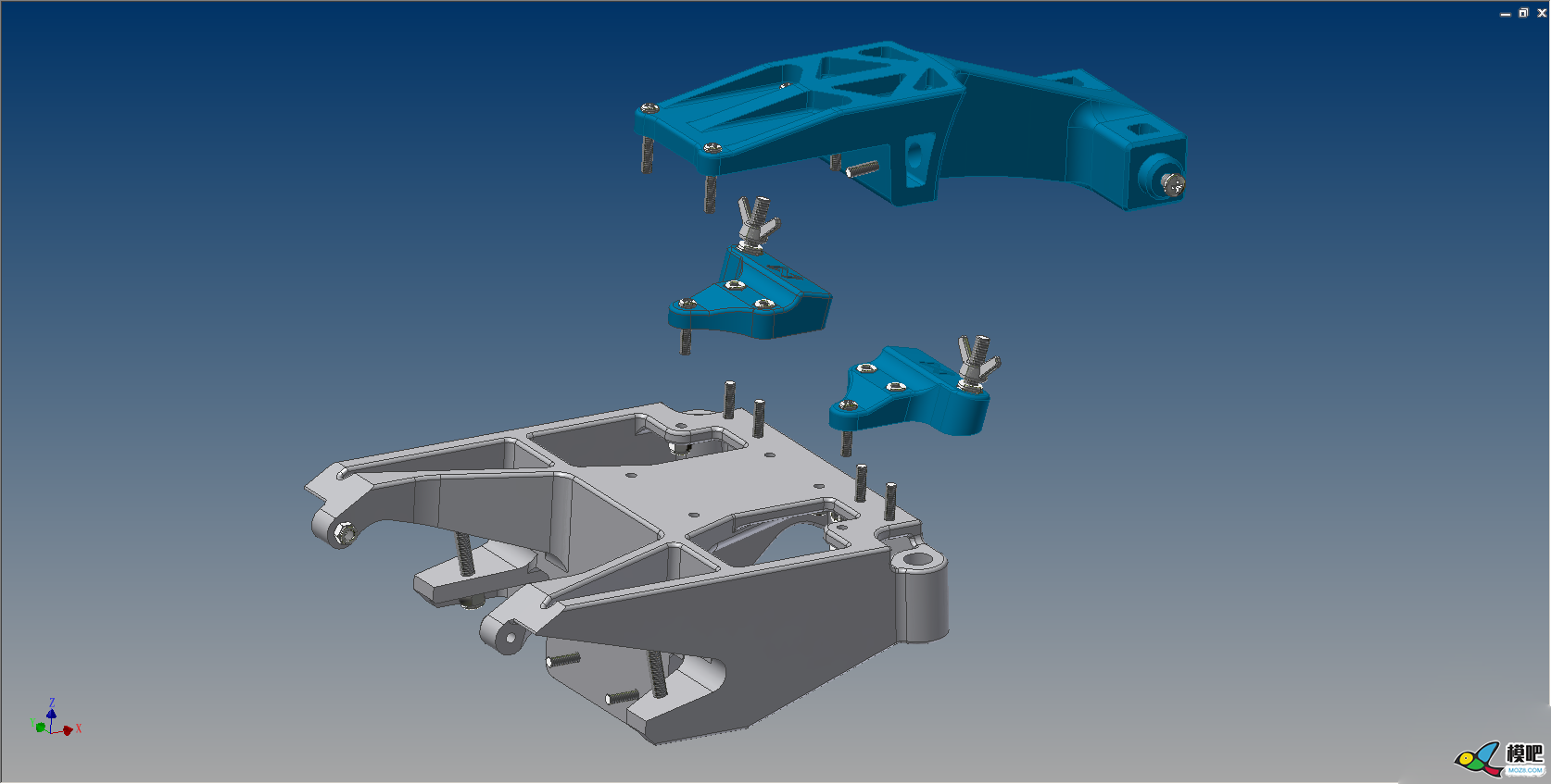 《转》3D打印后直桥短卡——Trophy Truck  精华 超多图 模型,电池,舵机,电调,电机 作者:天真吴邪 146 