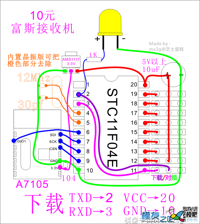 10块钱 教你自制富斯接收机 富斯,接收机,AI,PCB 作者:万氏飞行集团 1505 