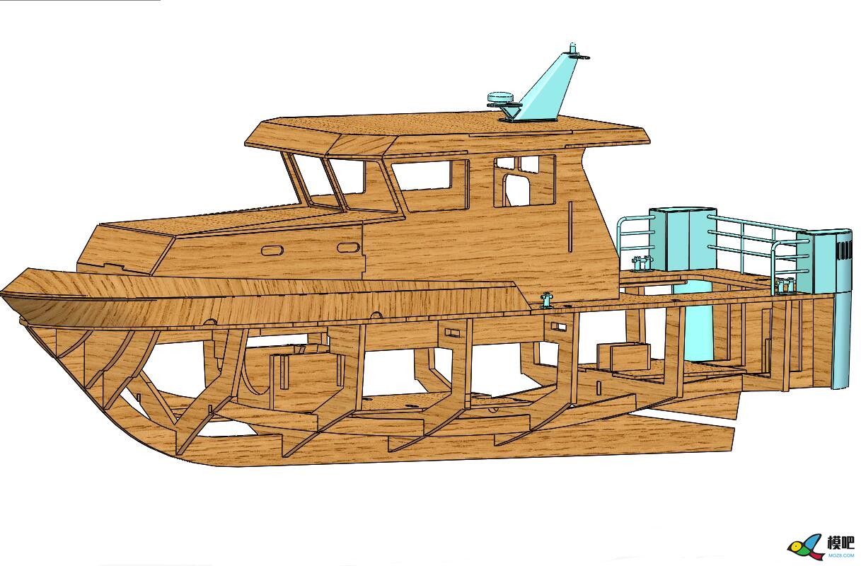 11米测量船200比例木质套材设计制作 船模套材,船模制作 船身,rc船模制作教程,船模型 作者:慢克来了 607 