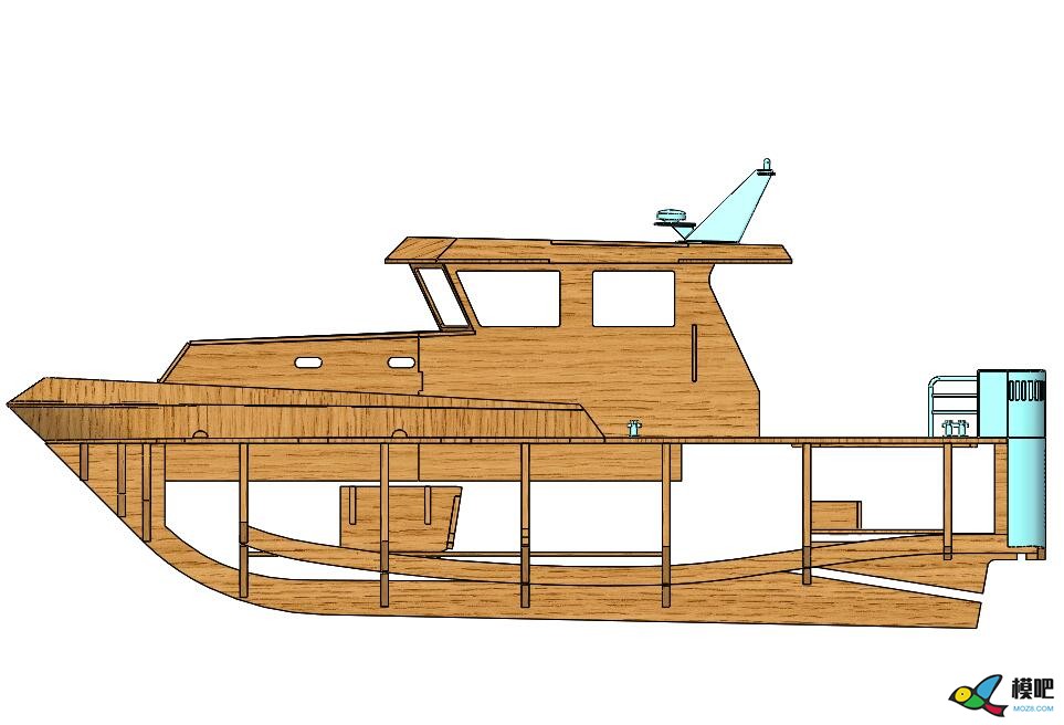 11米测量船200比例木质套材设计制作 船模套材,船模制作 船身,rc船模制作教程,船模型 作者:慢克来了 3889 