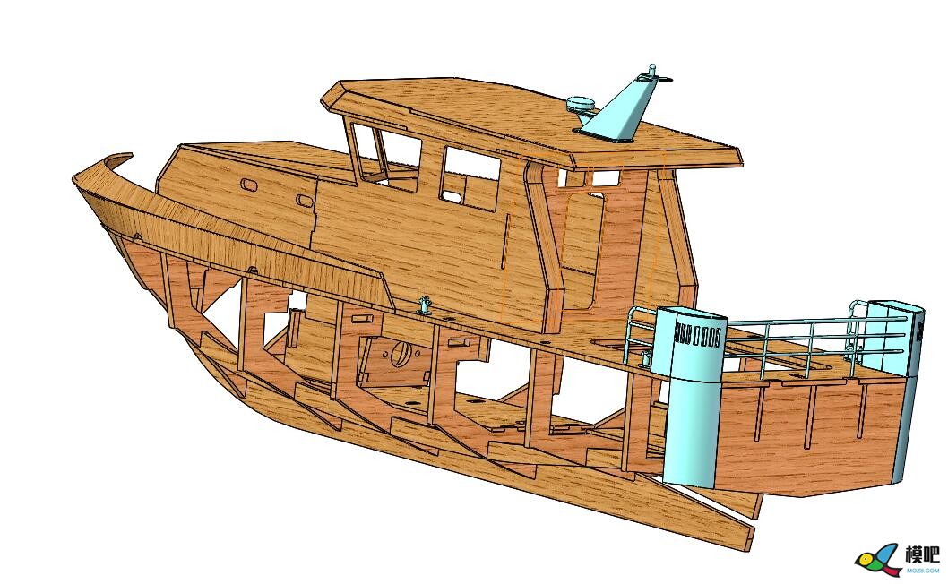 11米测量船200比例木质套材设计制作 船模套材,船模制作 船身,rc船模制作教程,船模型 作者:慢克来了 4589 