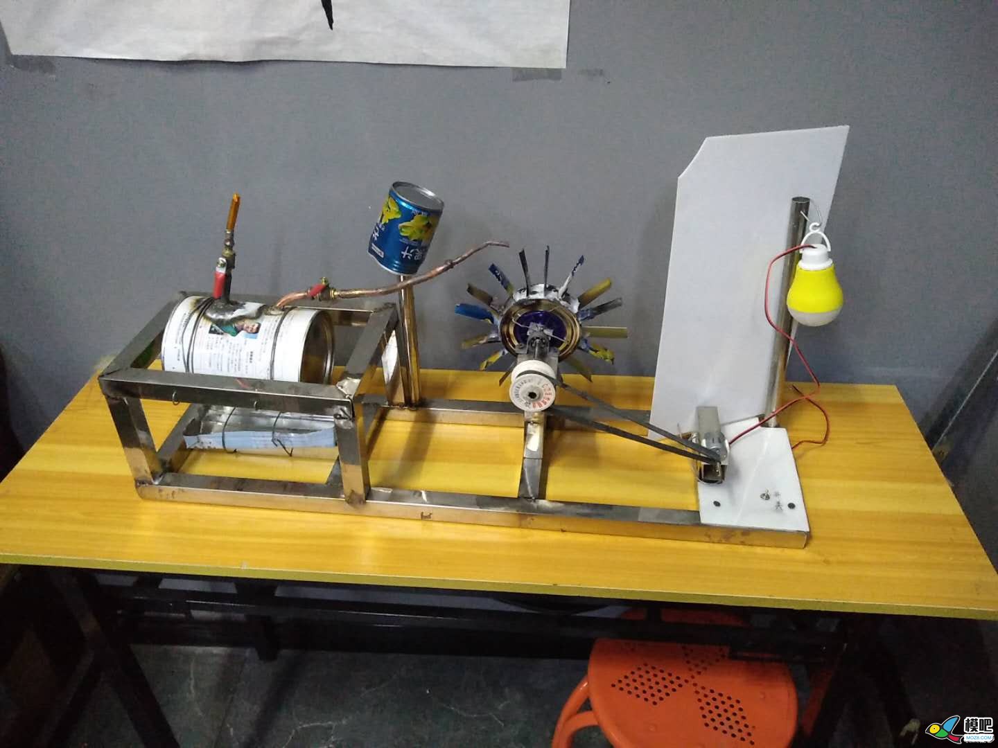学校小实验竞赛------汽轮发电机制作。 电机 作者:耍流氓的小屁孩 7106 