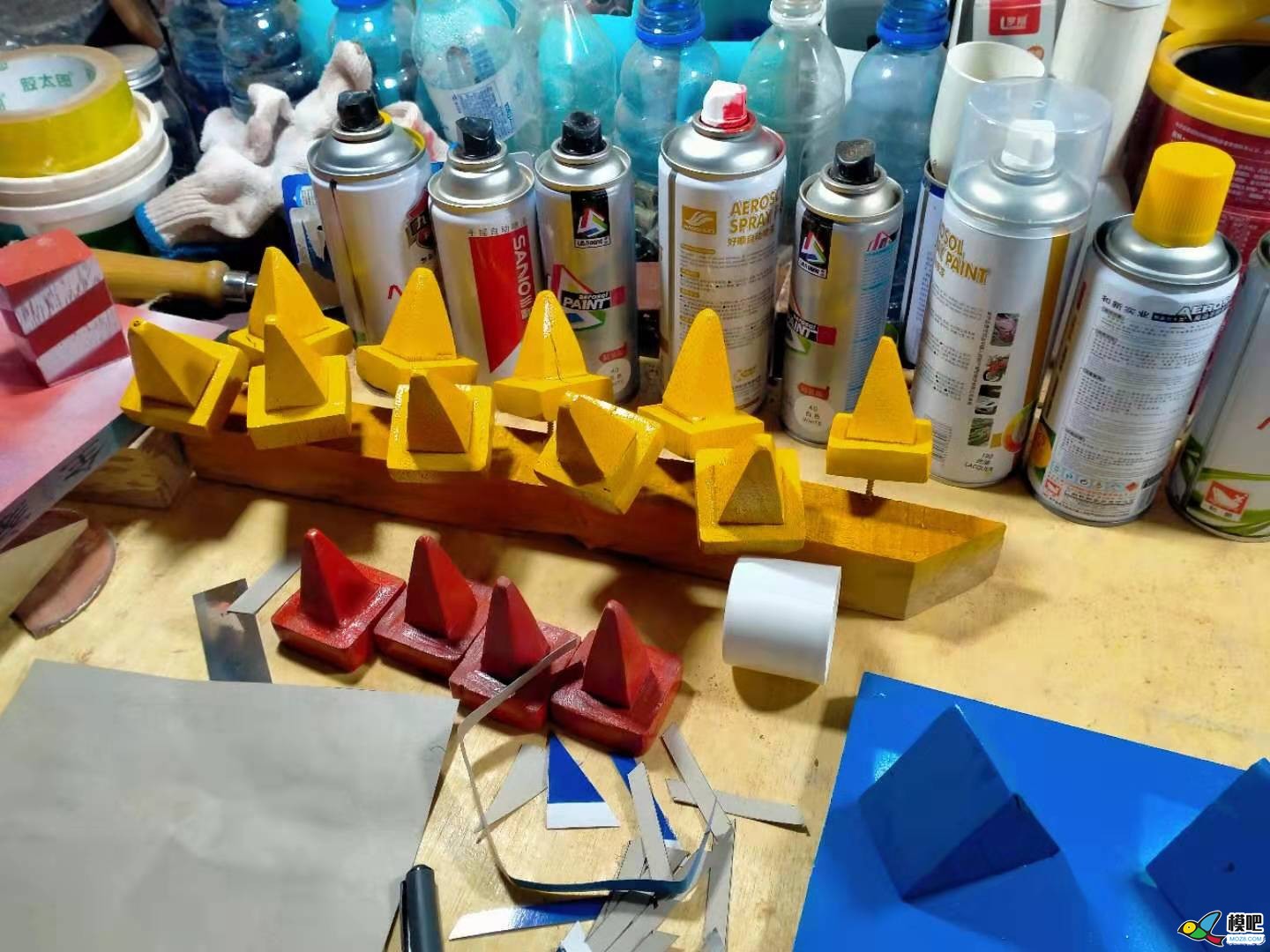 继续喷漆车桩（遥控车比赛道具制作） 遥控车 作者:耍流氓的小屁孩 6538 