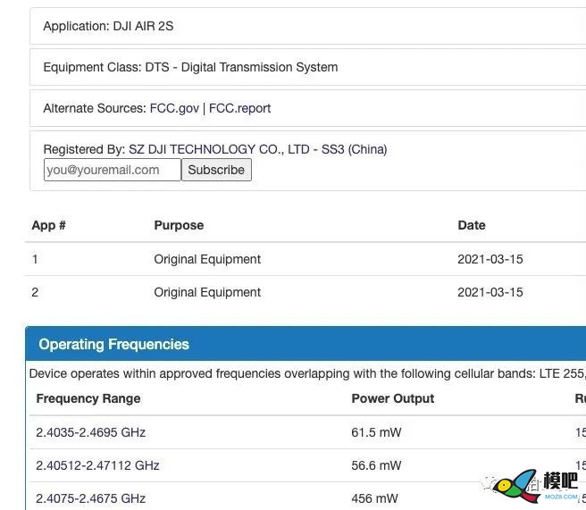 曝光！DJI Mavic Air 2S来了 图传,dji,什么鬼,fcc 作者:chinaz1919 3647 