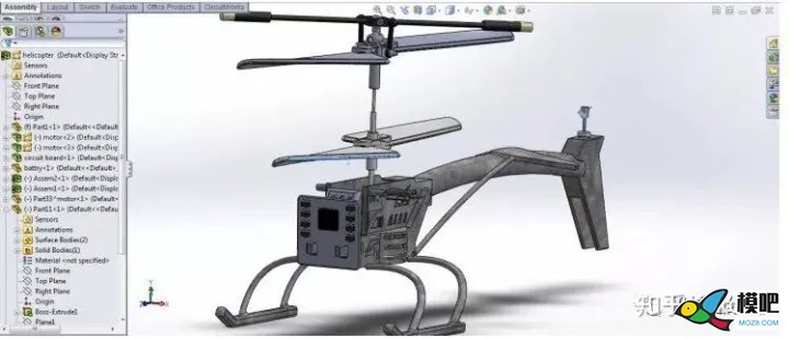 飞行模型 Toycopter玩具直升机结构3D模型图纸 模型,直升机,图纸,3D模型,solidworks 作者:杰罗姆 1178 