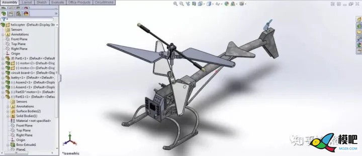 飞行模型 Toycopter玩具直升机结构3D模型图纸 模型,直升机,图纸,3D模型,solidworks 作者:杰罗姆 2929 