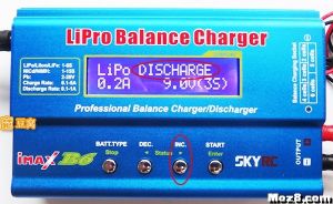 B6充电器给锂电池充放电的使用说明